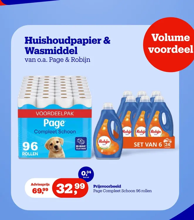 Aanbieding: Huishoudpapier & Wasmiddel