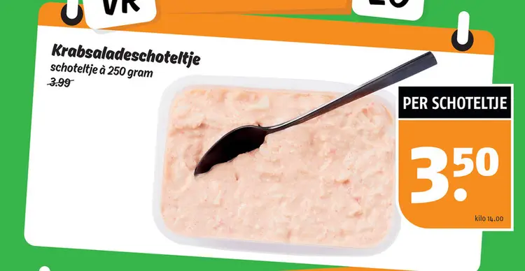 Aanbieding: Krabsaladeschoteltje