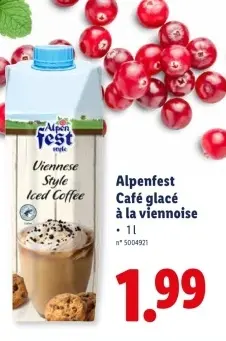 Offre: Café glacé à la viennoise