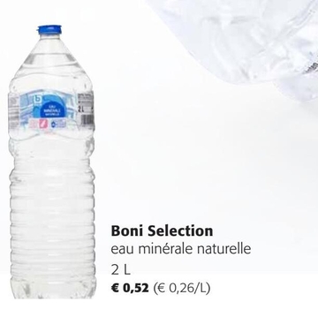 Offre: Boni Selection eau minérale naturelle