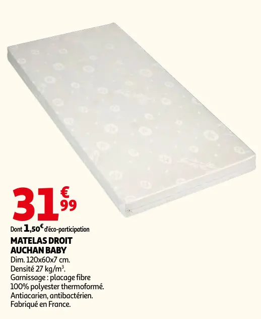 Offre: Matelas droit