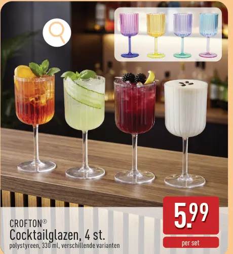 Promotie: Cocktailglazen