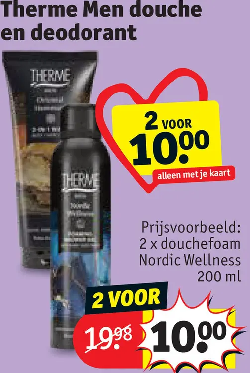 Promotie: Therme Men douche en deodorant