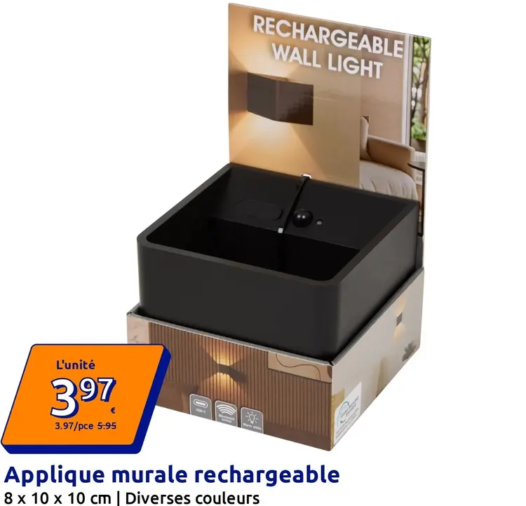 Offre: Applique murale rechargeable