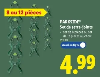 Offre: Set de serre-joints