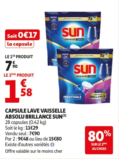 Promotie: Capsule lave vaisselle absolu brillance