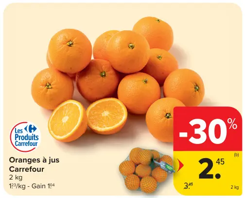 Offre: Oranges à jus