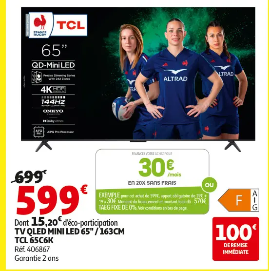 Aanbieding: Tv qled mini led 65"/163cm