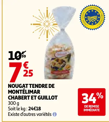 Offre: Nougat tendre de montélimar