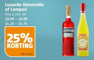 Aanbieding: Luxardo limoncello of Campari