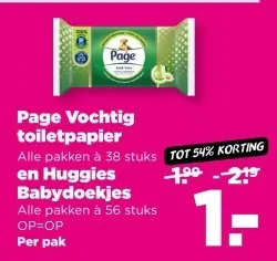 Aanbieding: Vochtig toiletpapier en Babydoekjes