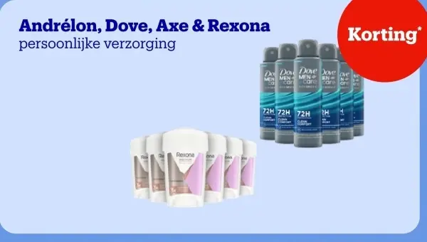 Aanbieding: Andrélon, Dove, Axe & Rexona