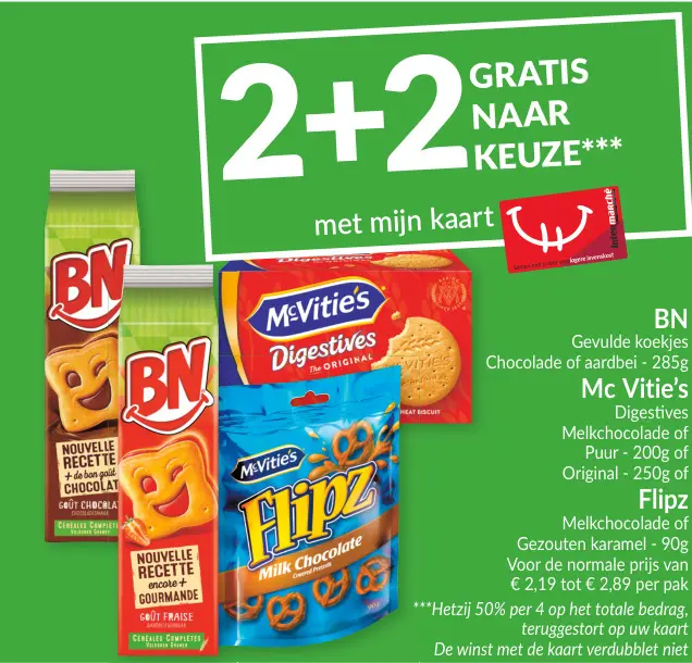 Promotie: Gevulde koekjes Chocolade of aardbei