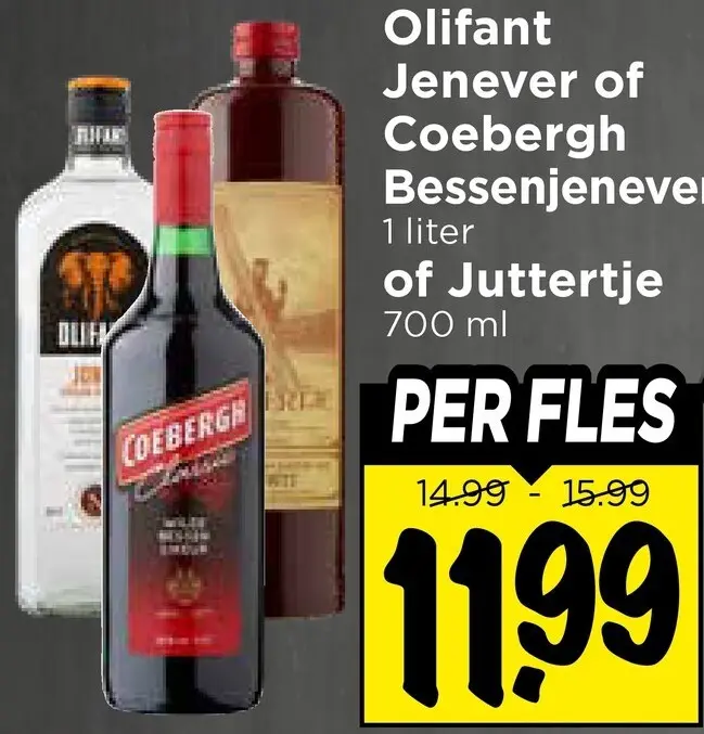 Aanbieding: Jenever of Bessenjenever of Juttertje