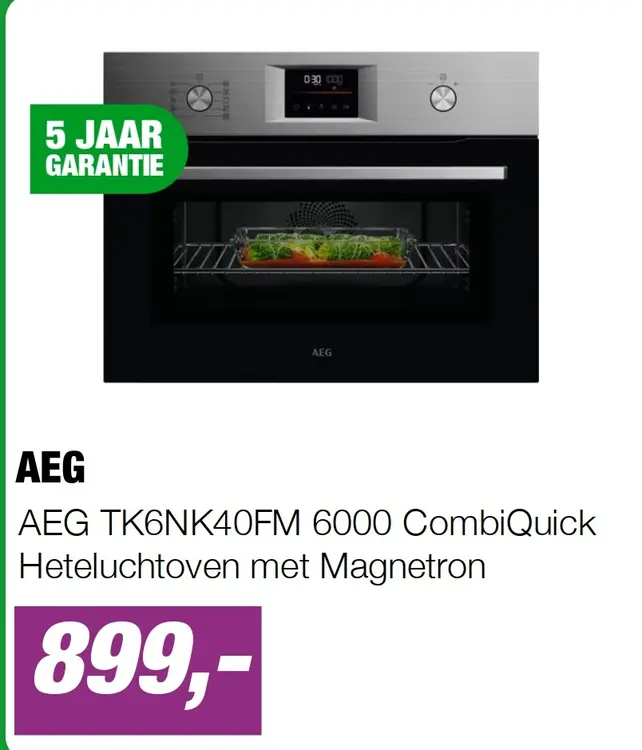 Aanbieding: AEG TK6NK40FM 6000 CombiQuick Heteluchtoven met Magnetron