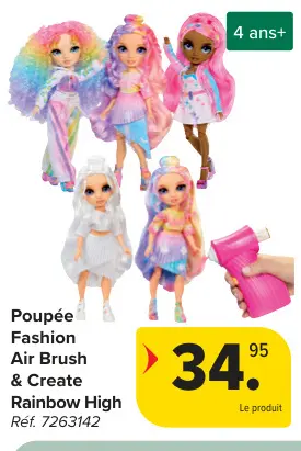Offre: Poupée Fashion Air Brush & Create