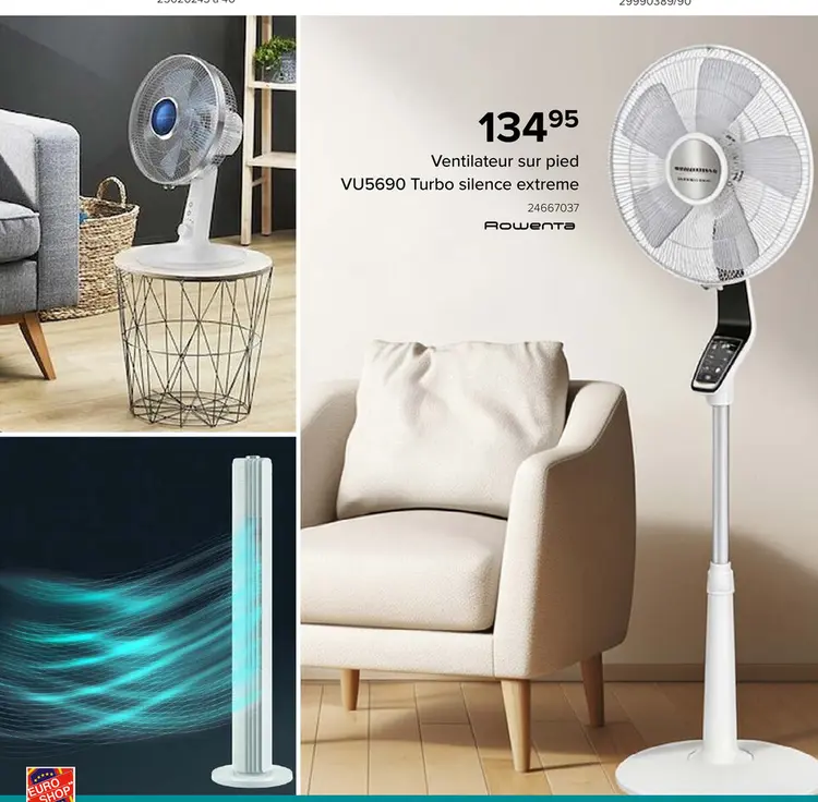 Offre: Ventilateur sur pied VU5690 Turbo silence ext