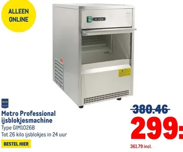 Aanbieding: Metro Professional ijsblokjesmachine