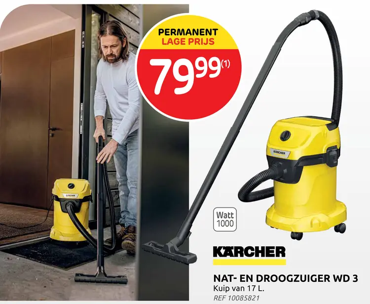 Promotie: Nat- en droogzuiger WD 3