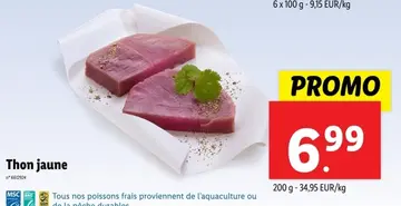 Offre: Thon jaune