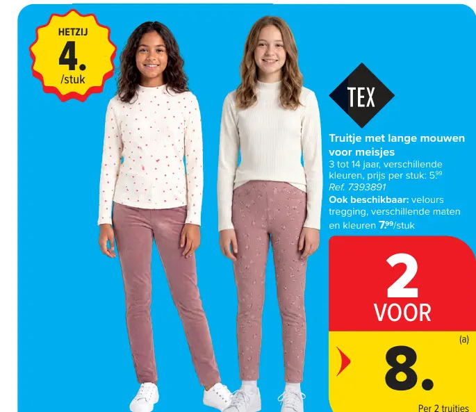 Promotie: Truitje met lange mouwen voor meisjes