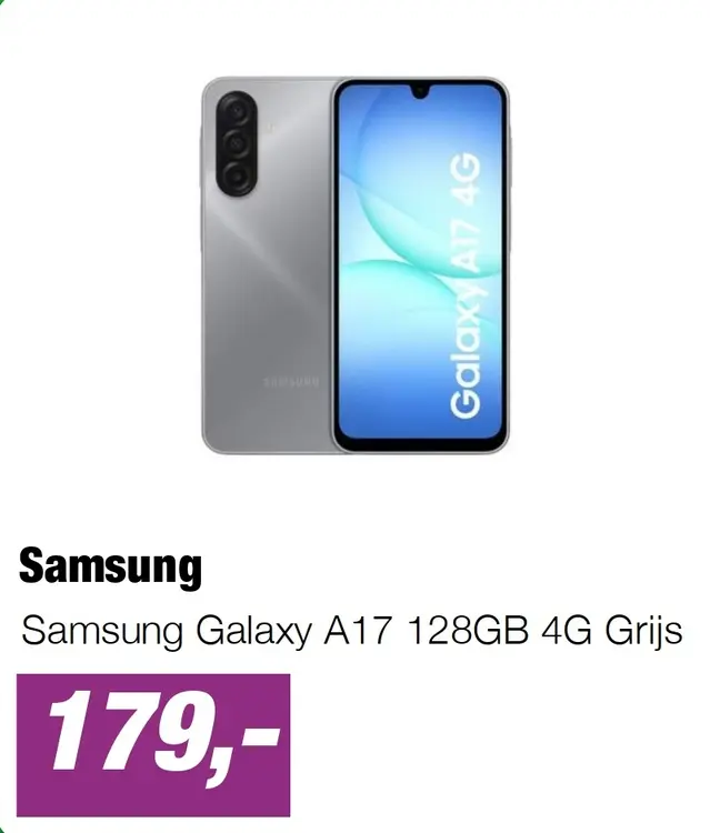Aanbieding: Samsung Galaxy A17 128GB 4G Grijs