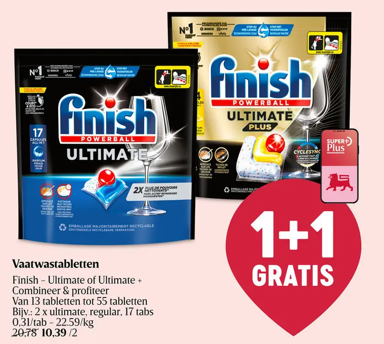 Promotie: Vaatwastabletten | Ultimate + | Reg