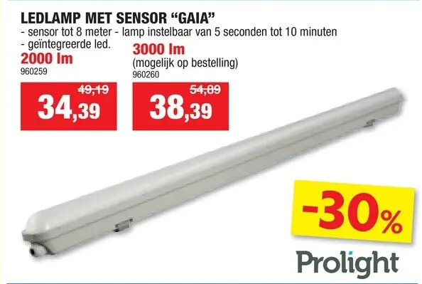 Promotie: Prolight LED lamp 2000lm 20W