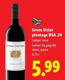 Aanbieding: Seven Sister pinotage RSA