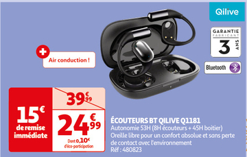 Aanbieding: ÉCOUTEURS BT QILIVE Q1181