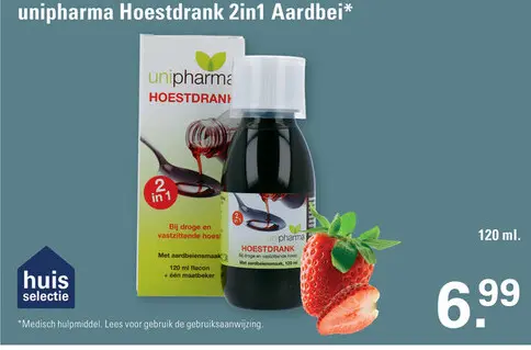 Aanbieding: Hoestdrank 2in1 Aardbei