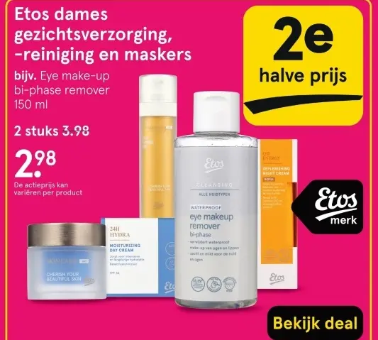 Aanbieding: Etos dames gezichtsverzorging, -reiniging en 