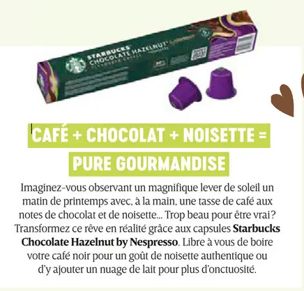 Offre: Chocolate Hazelnut Coffee Capsules