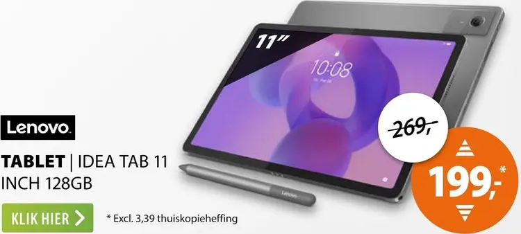 Aanbieding: Tablet | Idea Tab 11 Inch 128GB