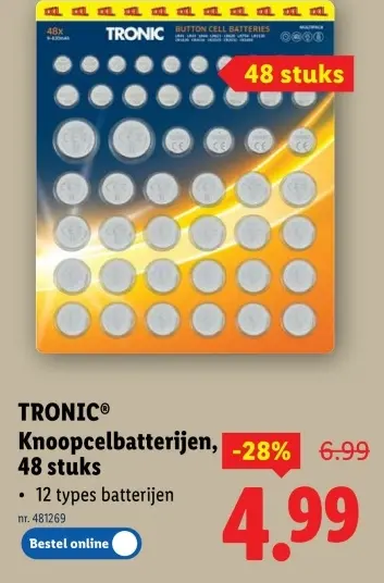 Aanbieding: Knoopcelbatterijen