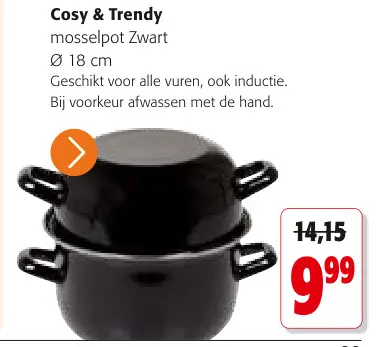 Promotie: mosselpot Zwart