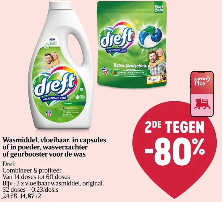 Promotie: Wasmiddel, vloeibaar, in capsules of in poede