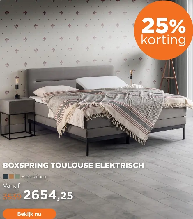 Aanbieding: Boxspring Toulouse elektrisch