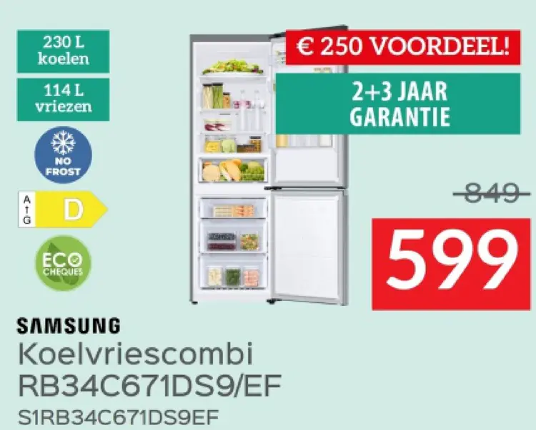 Promotie: Koelvriescombi RB34C671DS9/EF