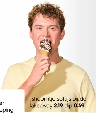 Aanbieding: ijshoorntje softijs