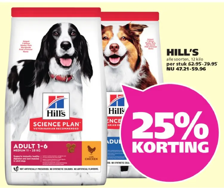 Aanbieding: Hill's alle soorten