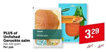 Aanbieding: PLUS of Unfished Gerookte zalm
