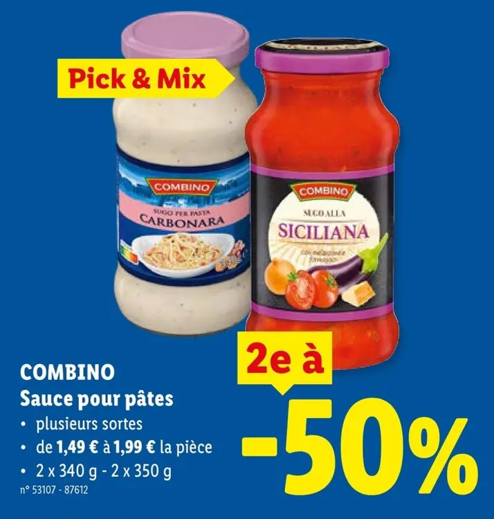 Offre: Sauce pour pâtes