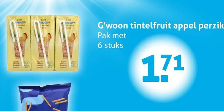 Aanbieding: tintelfruit appel perzik
