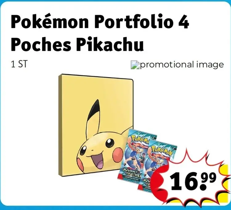 Offre: Pokémon Portfolio 4 Poches Pikachu