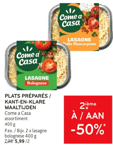 Offre: Plats préparés