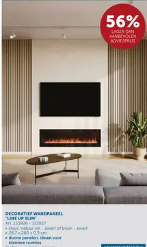 Aanbieding: DECORATIEF WANDPANEEL "LINE UP SLIM"