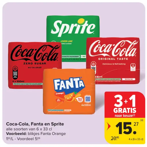 Promotie: Coca-Cola, Fanta en Sprite