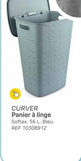 Offre: Panier à linge curver softex 56l bleu