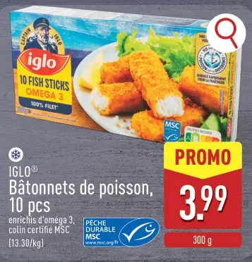Offre: Bâtonnets de poisson